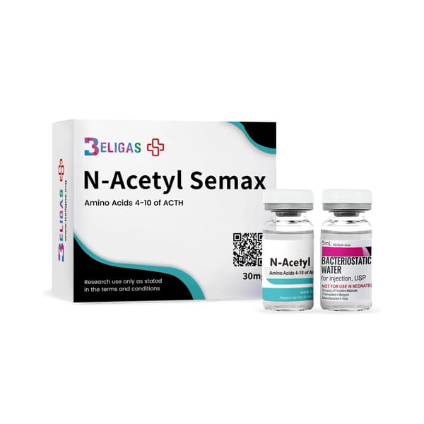 N-Acetil Semax Aminoácido 4-10 com ACTH 30mg - Beligas Pharma EUA